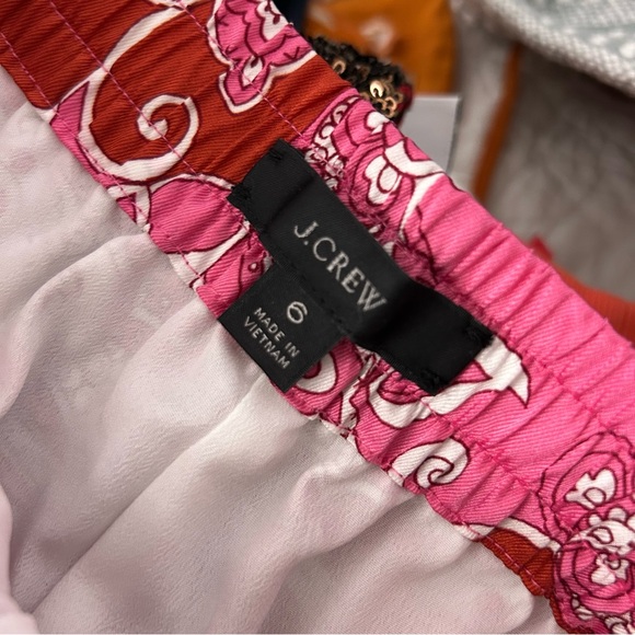 J.Crew Relaxed Wide Leg Pants in Pink Vintage Paisley - Picture 9 of 9